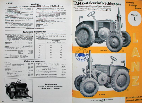 Haefner "Lanz Bulldog Prospekte" Lanz-History 1990 (9625)